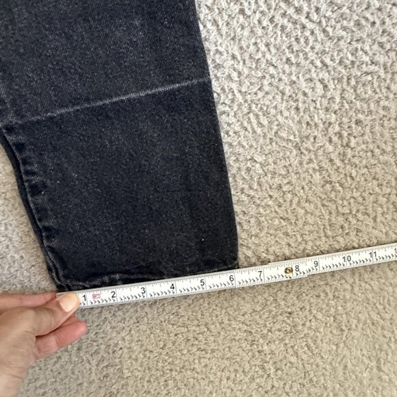 Vintage Roper Jeans Tall High Rise Black Tapered Leg Made USA 90s Western - Picture 9 of 11